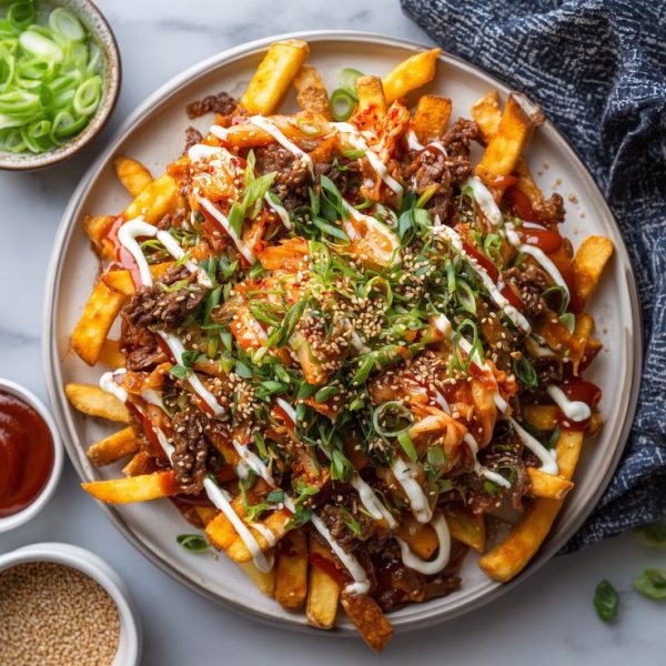 Korean Kimchi loaded Fries